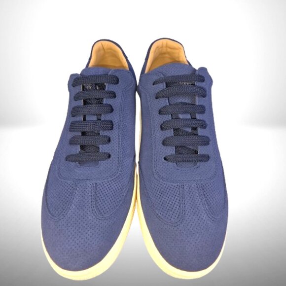 VGUC Brunello Cucinelli Leather + Suede Sneakers Blue Made in Italy EU 43 US 10 BRUNELLO CUCINELLI Suede Sneakers for Men | MR PORTER main image 4
